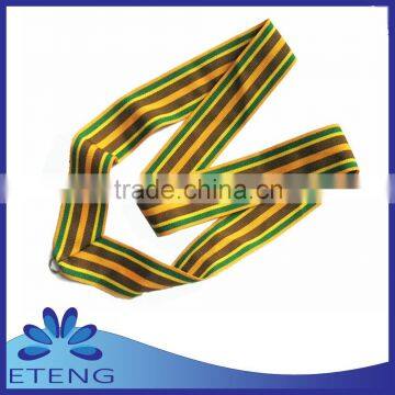 Golden logo fashional and cheap medal ribbon lanyard for awards