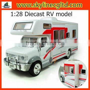 1:28 Pull back Diecast Recreational Vehicle/Caravan car model with light&music