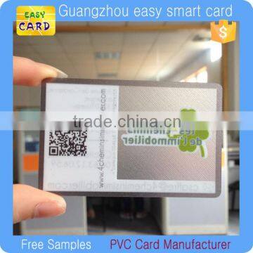 good price for plasitc transparent qr code business card