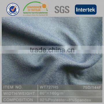 100% polyester plain dyed knit fabric for sportswear caps soccer jersey