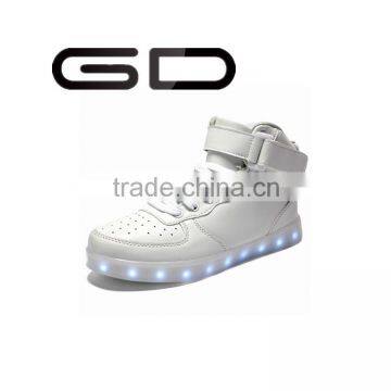 GDSHOE China wholesale big sizes LED light shoes high top styles