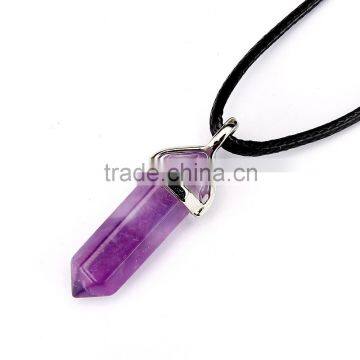 Beautiful 1pcs Ametyst Silver Plated Healing Point Gemstone Pendant (Chain is not Included)