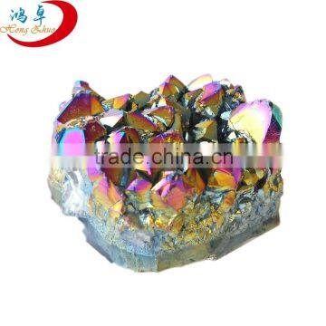 Decorative Large Rock Quartz rainbow Crystal Clusters for sale