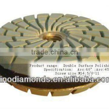 Diamond wheel pads with double sides