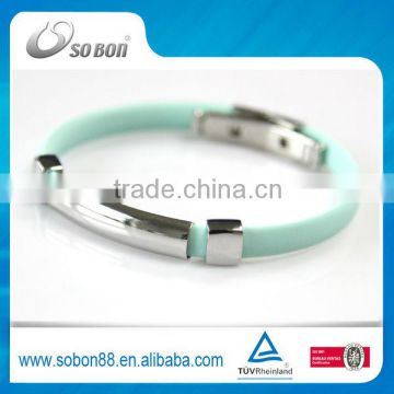 wholesale china charm leather power bracelet promotion custom silicone wrist ban 2014