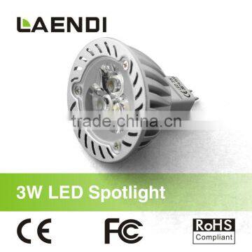 High efficiency Aluminum spotlight 3W with CE RoHS FCC approved