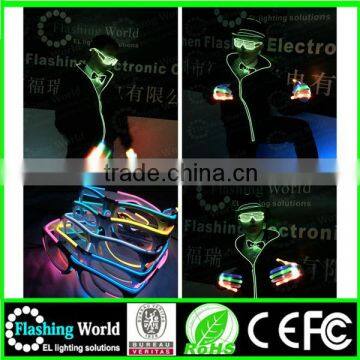 High brightness china wholesale el flash light glasses