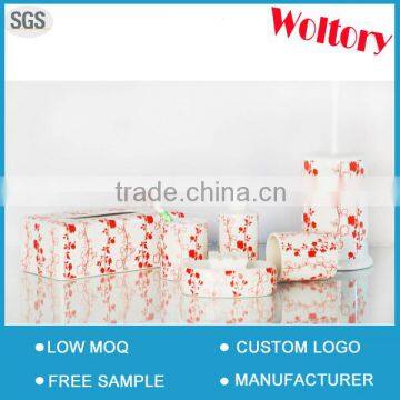 Factory directly Printed Ceramic bathroom accessory set