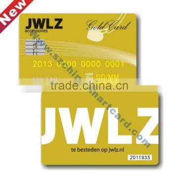 Gold Shiny PVC Metallic Membership VIP Card