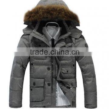 Export Russia's foreign trade the original single wild raccoon collars down jacket