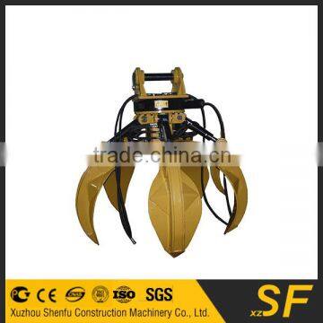 good quality excavator 5 teeth hydraulic grapple, orange peel grapple                        
                                                Quality Choice