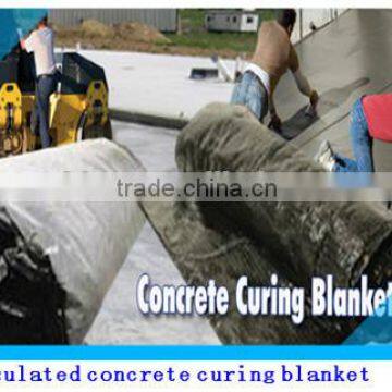 insulated concrete curing blankets against cold weather