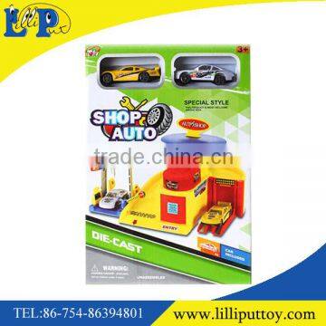 Popular colorful metal city parking lot toy