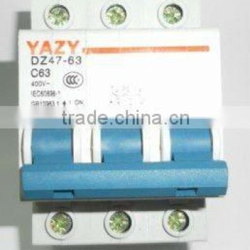 circuit breaker prices DZ47-63 63A Poles 3 MCB quality guaranteed economical shippment