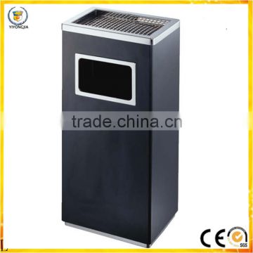 top round stainless steel with ashtray side open dustbin                        
                                                                                Supplier's Choice