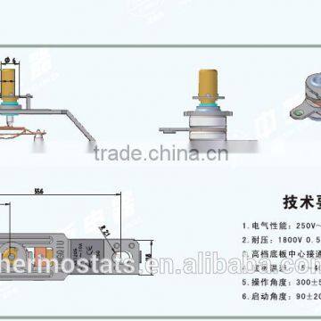 Adjustable Bimetallic Iron Kst205 Thermostat