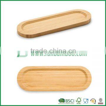 Oval bamboo dessert serving plate