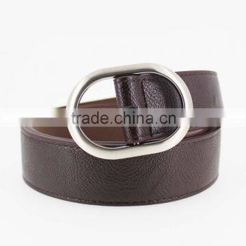 2015 Fashion PU Brown Leather Belt With High Quality Alloy Buckles in Yiwu