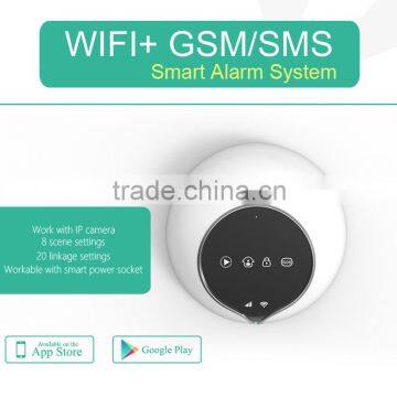 2016 new WiFi GSM home security Alarm System, WiFi home alarm with IP camera & house security GSM WiFi alarm system