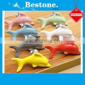 Ceramic Cupboard Dolphin Drawer Knob