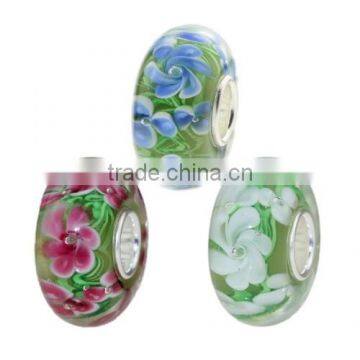 925 Solid Sterling Silver Murano Glass Beads Charms