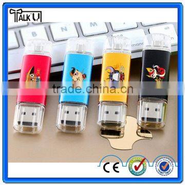 Christmas gifts portable mobile phone usb flash drive/external storage dual port usb flash drive/bulk cheap usb flash drive