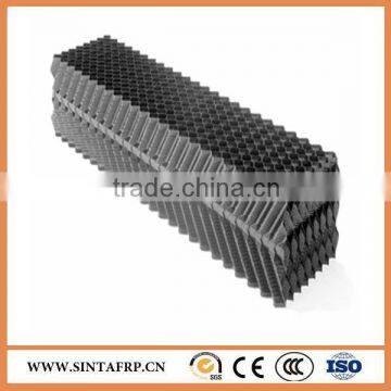 Cross fluted cooling tower film fill