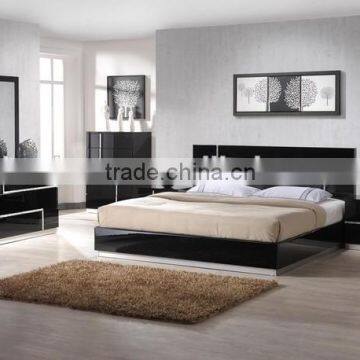 Bedroom design furniture black high gloss