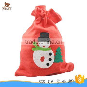 customize nice design cheap red velvet christmas gift bag