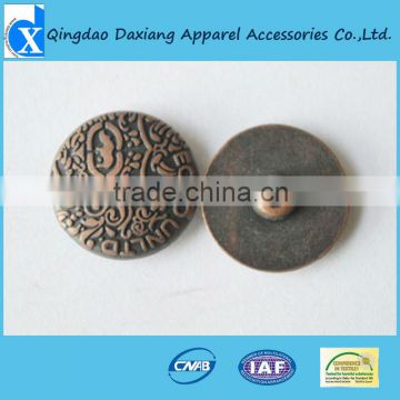 Fashion brass rivets for garment