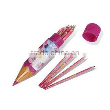 7" 12pcs HB lead Pencil, , with plastic tube.