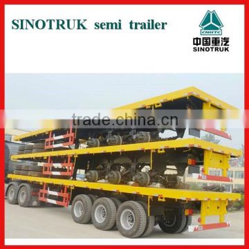 Hot sale Competitive price high quality 2016 new 3 axle 40feet container flatbed semi trailer for Nambia