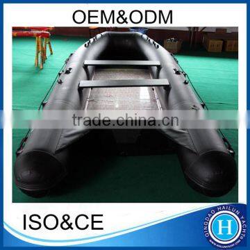 Fishing inflatable pontoon boat 12 persons boat with aluminum floor