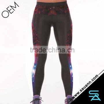 3D Purple Galaxy Yoga Leggings