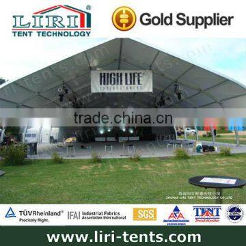 Triangle tent/20m big crooked roof tent white color aluminium durable curve marquee