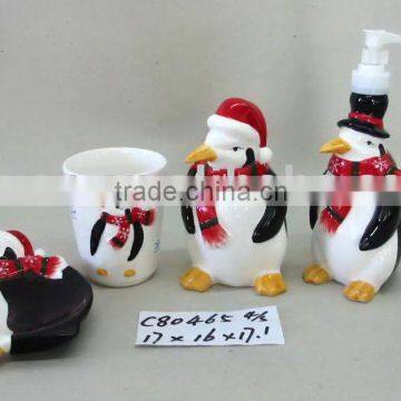 cerami penguin bathroom item, Easter bathroom item