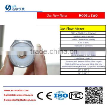 Flange wafer thread digital gas flow meter made in china