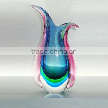 Hot sale decorative blown art glass vase for home/party decorations