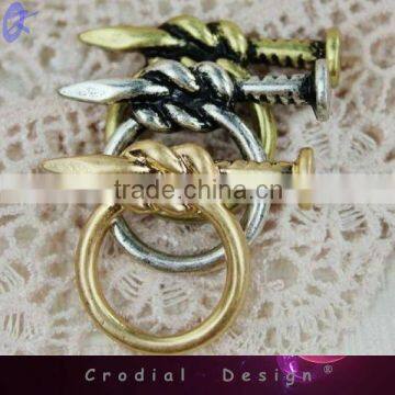 2013 Cheap Wholesale Express Newest Design Fashion Metal Nail Ring For Women Fashion Accessoies