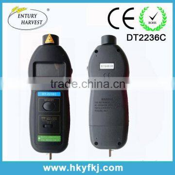 Speed Detector Meter digital laser tachometer LED optical contact tachometer DT 2236C