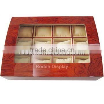 Wooden Finish Display Storage Case Box Glossy Watch Case Wholesale