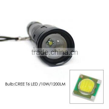1200 Lumen 10W Cree T6 Auto Zoom Emergency High Power LED Torch photo-6