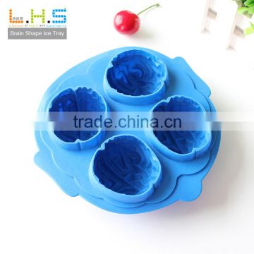 Popular custom novelty brain silicone ice cube tray