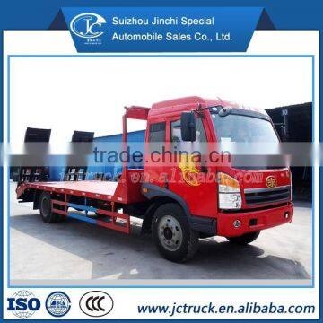 FAW 4X2 flat plate transport truck/ flatbed container transport trailer