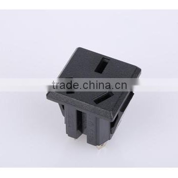 110v pcb mount AC-06 power socket black ac socket with low price