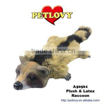 WOO! EMULATION RACCOON PLUSH & LATEX DOG TOY