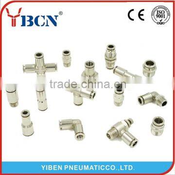 Total Copper Brass Fitting YBCN Fittings Factory Price PC Fittings Type Pneumatic Fitting