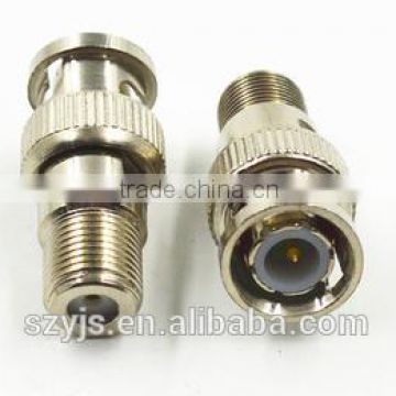 BNC male trun to F female Finish machining connector for cctv camera