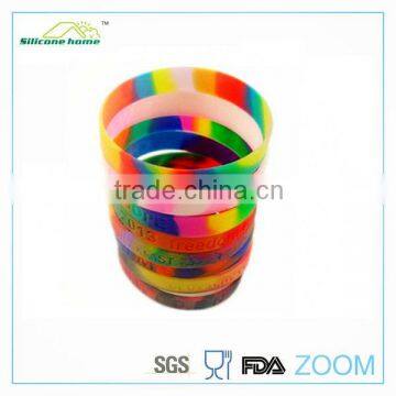 Magnetic silicone bracelet with logo printed