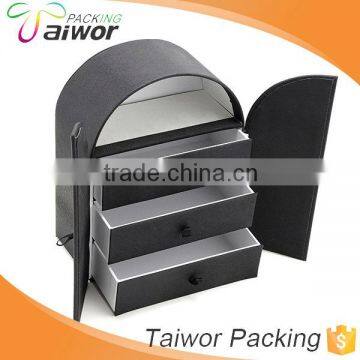 Customized handmade high quality black drawer inserts box